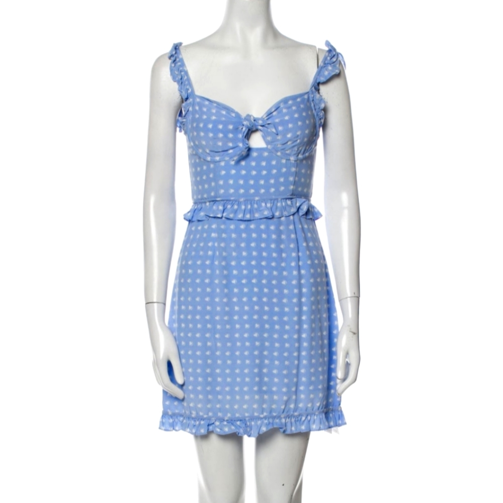 FOR LOVE & LEMONS Printed Mini Heart Dress